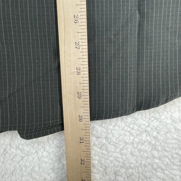 DKNY Shirt Mens Size L Large Green Stripe Long Sleeve Stretch UPF 30 NWT - Picture 4 of 9